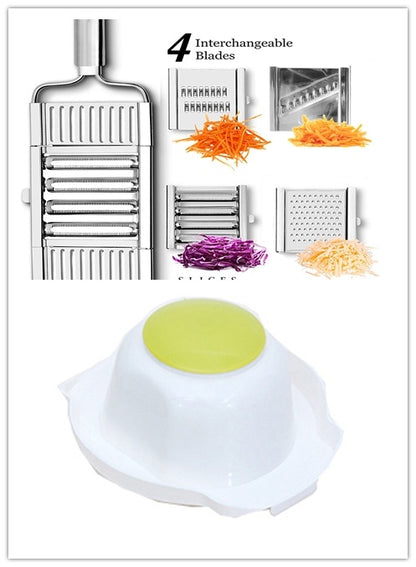 Stainless Steel Grater, Vegetable Slicer & Fruit Peeler – Multi-Function Kitchen Tool