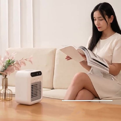 Portable Air Cooler Fan – USB Mini Air Conditioner with Water Cooling & Mist