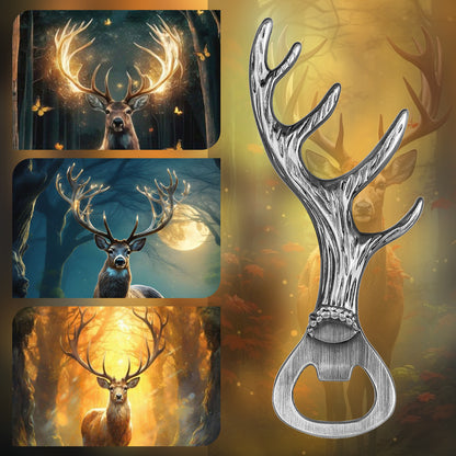 Deer Antler Beer Bottle Opener – Universal Bar Tool for Parties & Restaurants