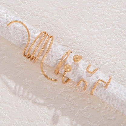 Retro Wave Open Ring – Cool INS Style Jewelry for Women