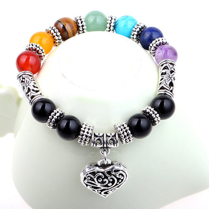 Seven Chakra Yoga Energy Bracelet – Healing Crystal Stones for Balance & Wellness