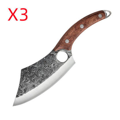 Forged Small Kitchen Knife – Anti-Rust Blade Material in Khaki, White & Stone Wash