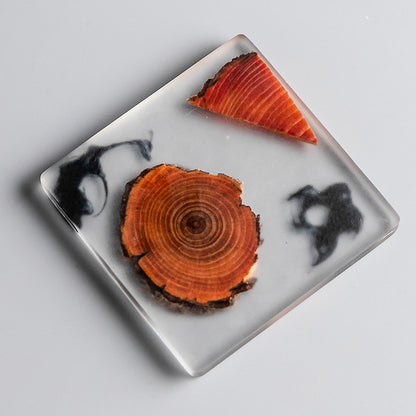 Resin Pine Coaster Set – Insulated Teacup & Mug Coaster