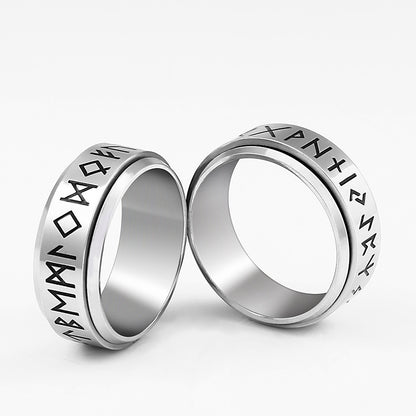 Korean Fashion Titanium Steel Rotatable Ring – Anxiety Relief Jewelry