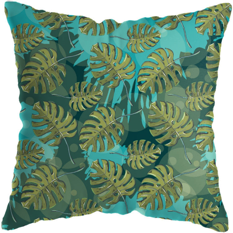 Tropical Plant Cushion Cover – Botanical Print Throw Pillow Case for Living Room Sofa
