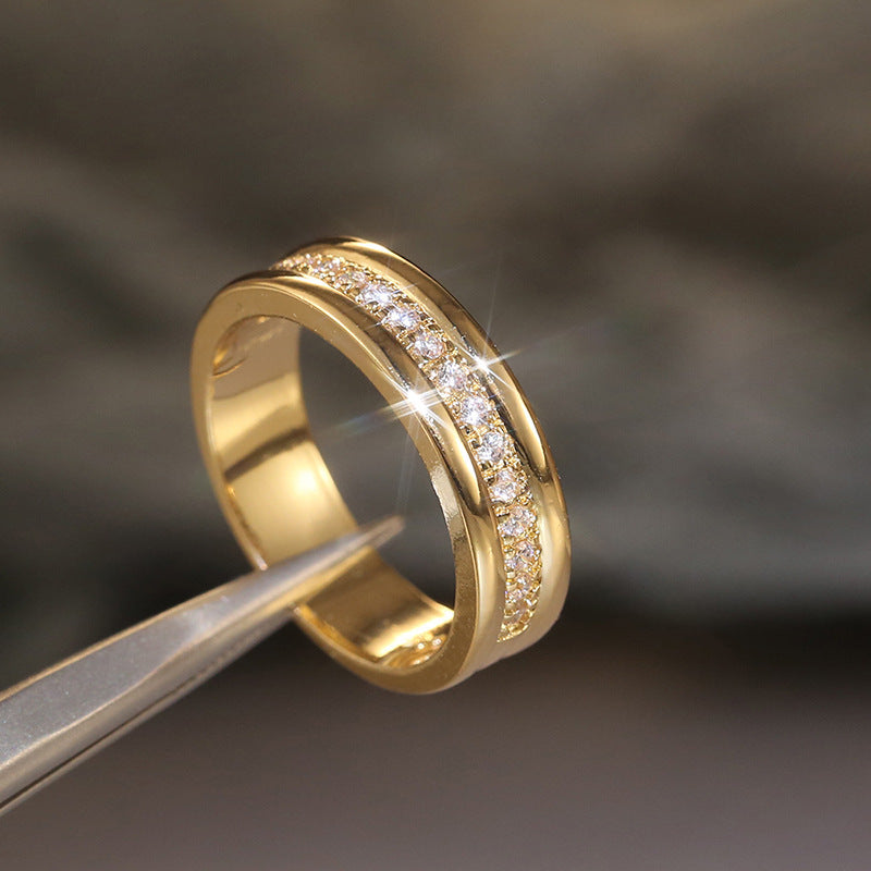 Rhinestone Copper Plated Ring – Gold & White Gold Fashion Jewelry