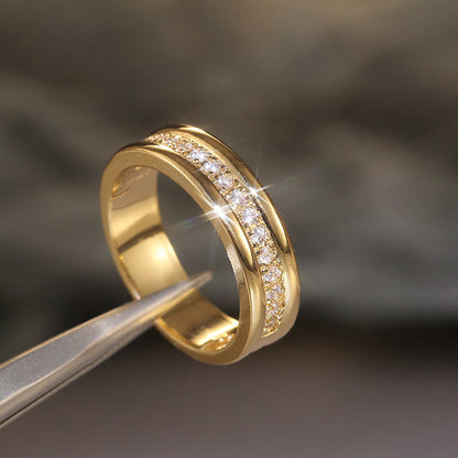 Rhinestone Copper Plated Ring – Gold & White Gold Fashion Jewelry