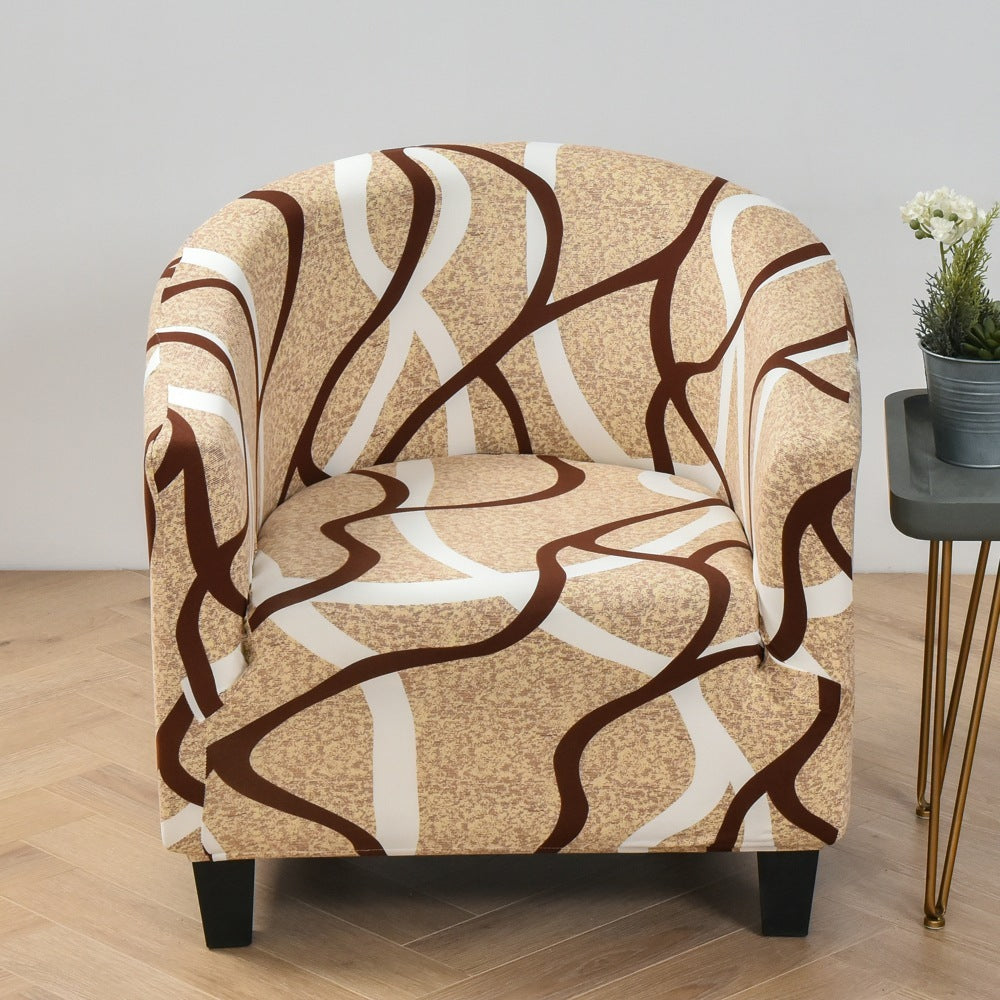 Elastic round spandex Non-slip single sofa cover
