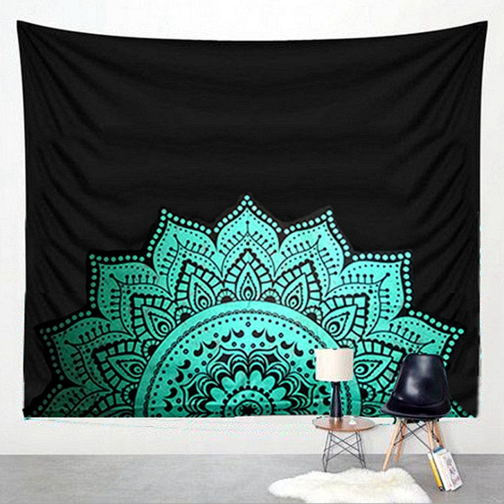 Printed Beach Towel & Wall Tapestry – Geometric Polyester Blanket 150x150cm to 230x150cm