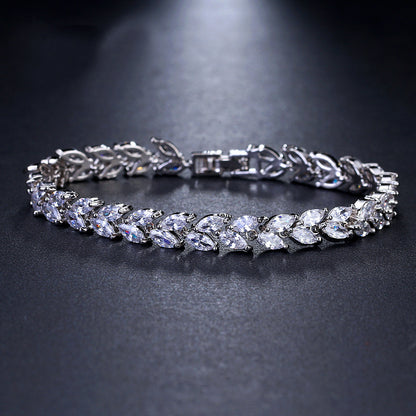 Horse Eye Zircon Copper Bracelet – Elegant Gemstone Jewelry for Women