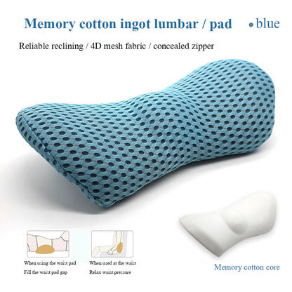 Lumbar Support Pillow for Side Sleepers – Relieves Hip, Coccyx & Sciatica Pain | Car & Office Seat Cushion