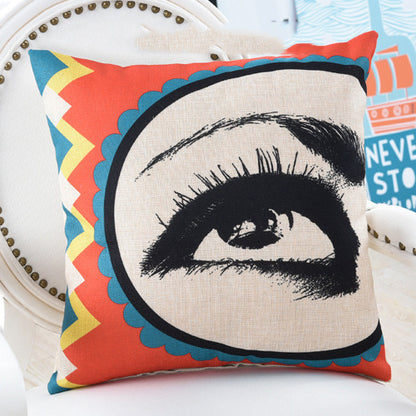 American Abstract Art Pillowcase – Modern Decorative Cushion Cover for Sofa & Living Room