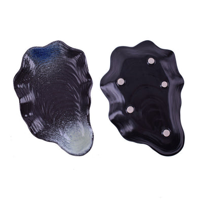 Shell-Shaped Ceramic Serving Plate – Creative Decorative Dish for Snacks & Appetizers