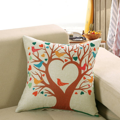 Printed Sofa Cushion Cover – Decorative Throw Pillow Case for Living Room & Home