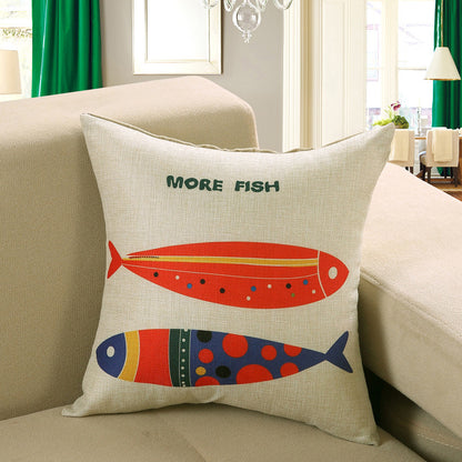 Printed Sofa Cushion Cover – Decorative Throw Pillow Case for Living Room & Home