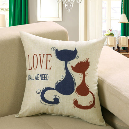Printed Sofa Cushion Cover – Decorative Throw Pillow Case for Living Room & Home