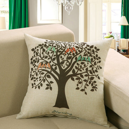 Printed Sofa Cushion Cover – Decorative Throw Pillow Case for Living Room & Home