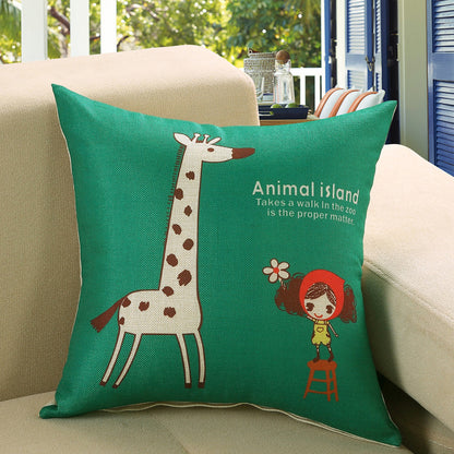 Printed Sofa Cushion Cover – Decorative Throw Pillow Case for Living Room & Home