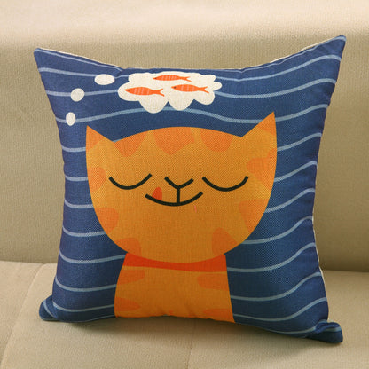 Printed Sofa Cushion Cover – Decorative Throw Pillow Case for Living Room & Home