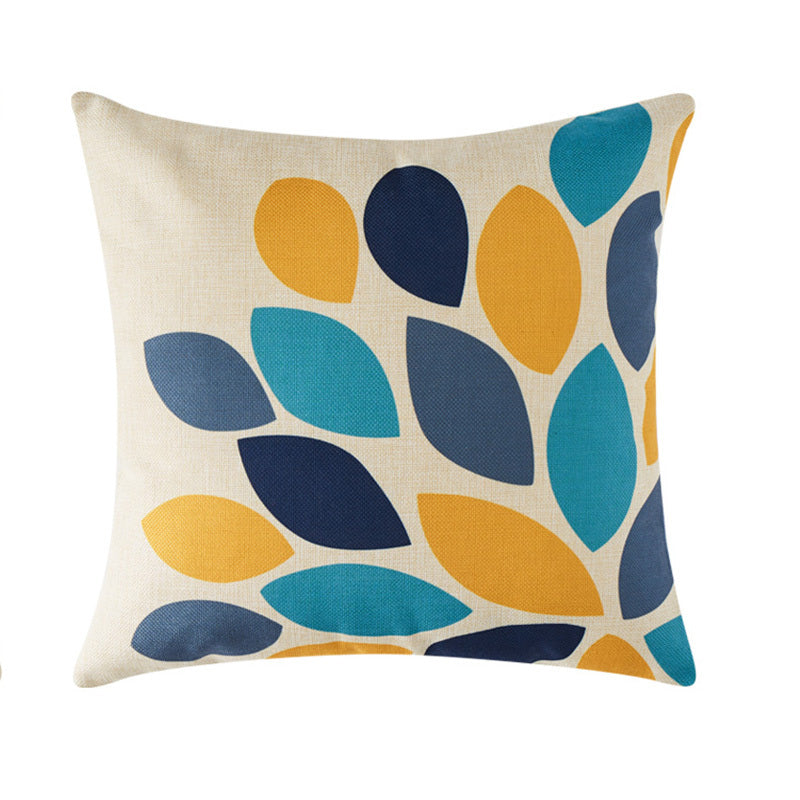 Flower & Bird Cotton Linen Pillowcase – Decorative Cushion Cover for Sofa & Home