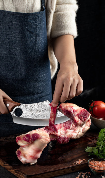 Forged Small Kitchen Knife – Anti-Rust Blade Material in Khaki, White & Stone Wash