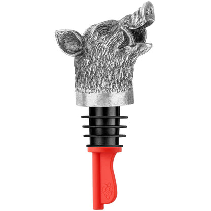 Wild Boar Head Wine Pourer & Bottle Stopper – Vacuum Sealing Wine Spout for Cocktails & Whiskey