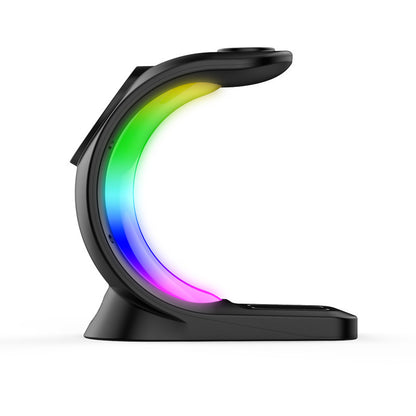 4-in-1 Magnetic Wireless Charger Station with RGB Light – Fast Charging for iPhone, AirPods & Apple Watch