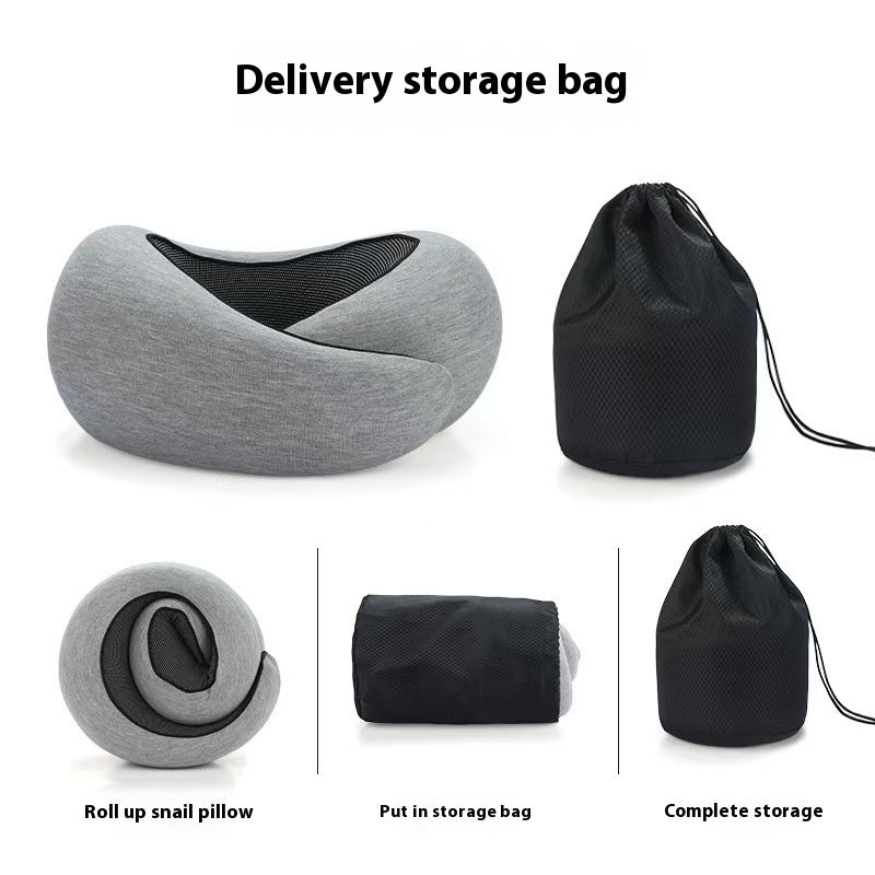 U-Shape Memory Foam Travel Neck Pillow – Adjustable Support for Airplane, Car & Office