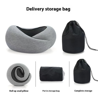 U-Shape Memory Foam Travel Neck Pillow – Adjustable Support for Airplane, Car & Office