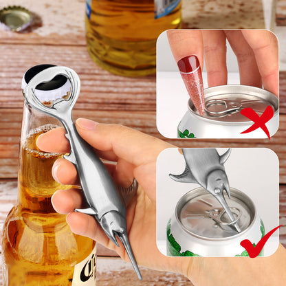 Swordfish Handle Metal Beer Bottle Opener – Creative Bar Kitchen Gadget & Gift