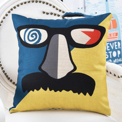 American Abstract Art Pillowcase – Modern Decorative Cushion Cover for Sofa & Living Room