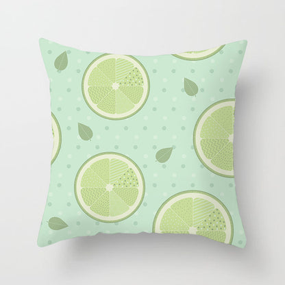 Fruit Print Home Decor Sofa Cushion Cover – Fun Colorful Throw Pillow Case for Living Room