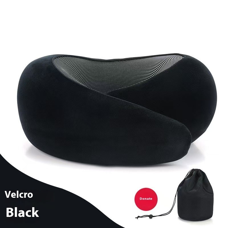 U-Shape Memory Foam Travel Neck Pillow – Adjustable Support for Airplane, Car & Office