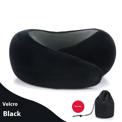 U-Shape Memory Foam Travel Neck Pillow – Adjustable Support for Airplane, Car & Office