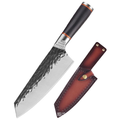 Forged Hammer Pattern Stainless Steel Kitchen Knife Set – Chef, Chopper & Slicing Knives
