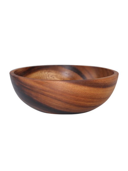 Natural Wooden Fruit & Salad Bowl – Household Food Container for Home & Restaurant