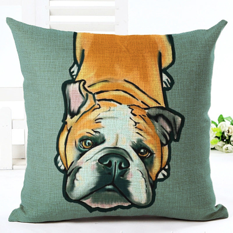 Printed Cotton Linen Pillowcase – Decorative Cushion Cover for Sofa & Home