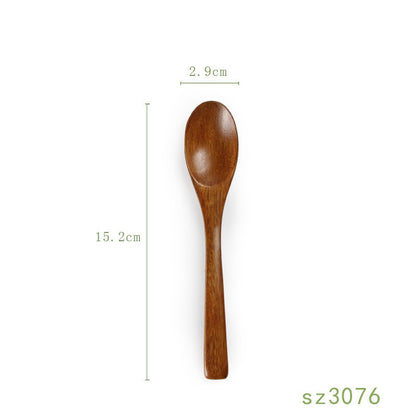 Solid Wood Japanese Honey Spoon – Natural Wooden Kitchen Spoon
