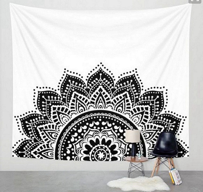 Printed Beach Towel & Wall Tapestry – Geometric Polyester Blanket 150x150cm to 230x150cm