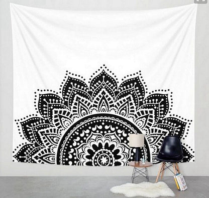 Printed Beach Towel & Wall Tapestry – Geometric Polyester Blanket 150x150cm to 230x150cm