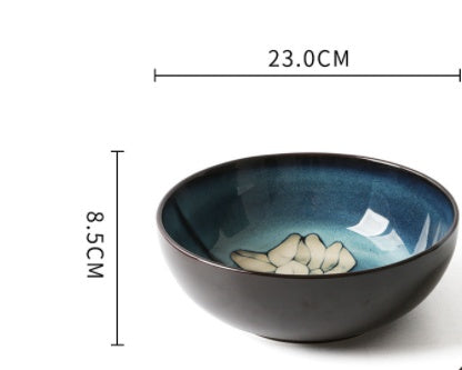 Underglaze Hand-Painted Ceramic Bowls & Plates – Creative Japanese Dinnerware
