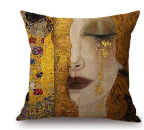 Van Gogh Oil Painting Cushion Cover – Artistic Decorative Pillow Case for Sofa & Home