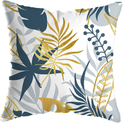 Tropical Plant Cushion Cover – Botanical Print Throw Pillow Case for Living Room Sofa