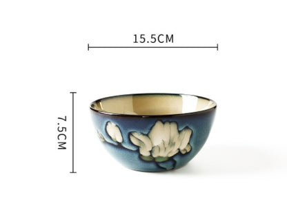 Underglaze Hand-Painted Ceramic Bowls & Plates – Creative Japanese Dinnerware