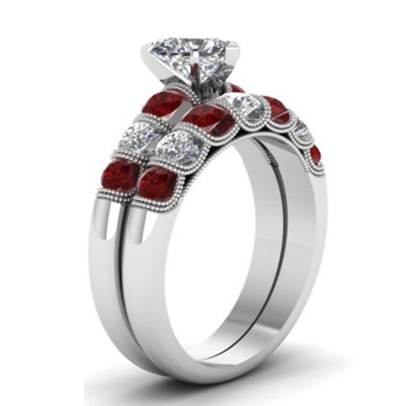 Heart Diamond Statement Ring Set – Fashion Jewelry for Women
