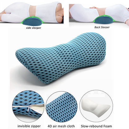 Lumbar Support Pillow for Side Sleepers – Relieves Hip, Coccyx & Sciatica Pain | Car & Office Seat Cushion