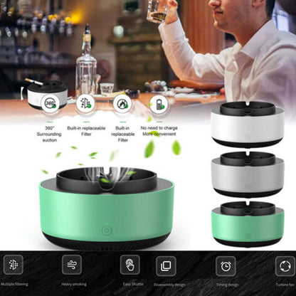 Smart Ashtray with Air Purifier & Anion Technology – Portable Car & Home Smoke Remover