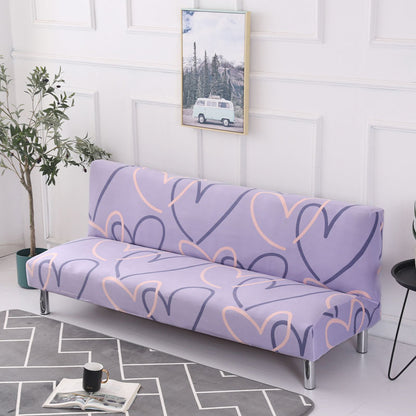 No-Armrest Folding Sofa Bed Cover – Universal Stretch Slipcover for Armless Sofa Beds