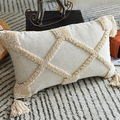 Hand-Tufted Decorative Pillowcase – Artisan Cushion Cover for Sofa & Home Decor