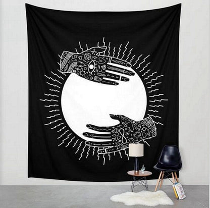 Printed Beach Towel & Wall Tapestry – Geometric Polyester Blanket 150x150cm to 230x150cm